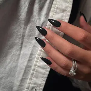 Classic black nail idea