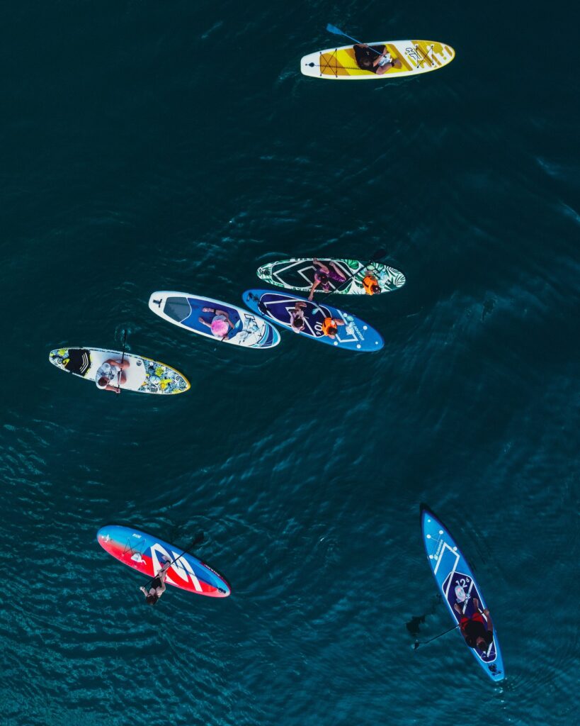 Paddle Boarding From Above